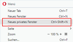 Opera - Privates Fenster