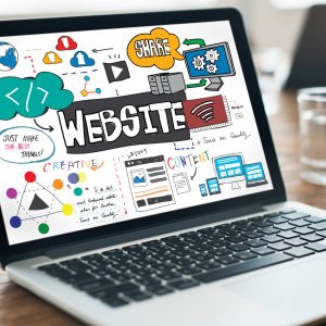 businessman touching virtual screen with cyber icon businessman touching virtual screen with cyber icon